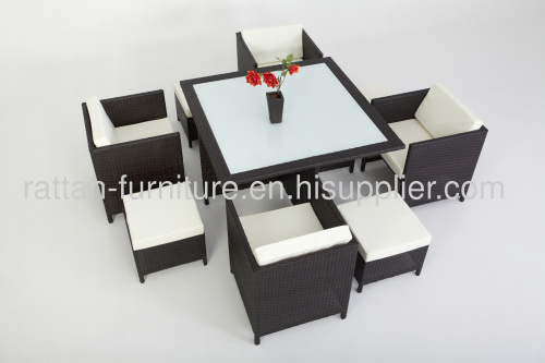 outdoor rattan garden furniture dinning room set