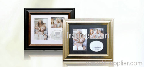 golden and black color collage photo Frame