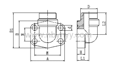 1FLW9-W/1FSW9-W 90°SAE FLANGE/WELD TUDE FLANGE HYDRAULIC HOSE FITTING PIPE FITTING COUPLING