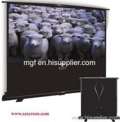 Scissor type floor standing projection screen