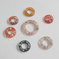 china beads resin shell ring large hole