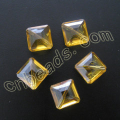square Chinese cut crystal beads wholesale from China beads factory