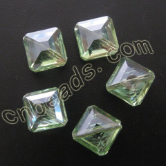 square Chinese cut crystal beads wholesale from China beads factory