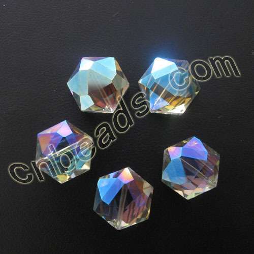 hexagonal cut Chinese crystal beads wholesale from China beads factory