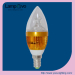 4W E27 LED candle bulb ligting C37 3*1W Lathe Aluminium