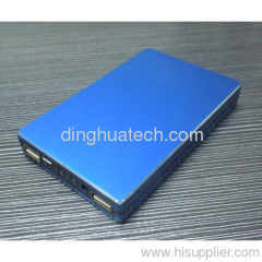 Customized ABS+aluminum alloy Mobile hard disk power with Li-polymer
