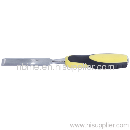 China factory wood chisel with double color soft handle