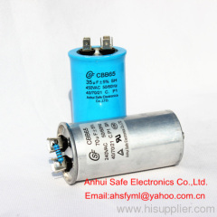 polypropylene film motor capacitor CBB65 running capacitor