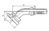 87642 45° SAE FLANGE 6000 PSI HYDRAULIC HOSE FITTING PIPE FITTING COUPLING