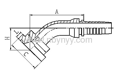 45° SAE FLANGE HYDRAULIC HOSE FITTING FLUID PIPE FITTING