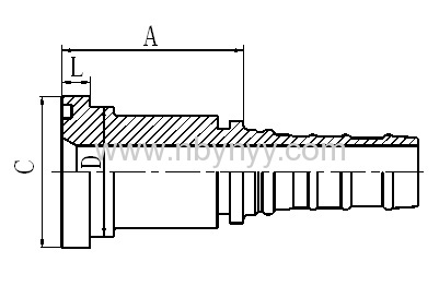 SAE FLANGE 9000 PSI HYDRAULIC HOSE FITTING PIPE FITTING