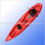 double kayak with fishing bracket installed can be used for fishing