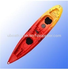 double kayak with fishing bracket installed can be used for fishing