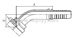 88141 45° JIS FLANGE HYDRAULIC HOSE FITTING PIPE FITTING COUPLING