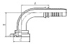 88191 90°JIS FLANGE HYDRAULIC HOSE FITTING PIPE FITTING COUPLING