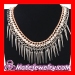 Spike Tassel Bib Necklace