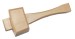 Wooden mallet hammer work with wood chisel