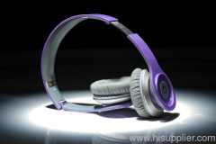 Sole headsets with purple pattern