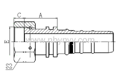 24213-W ORFS FEMALE FLAT SEAT HYDRAULIC HOSE FITTING PIPE FITTING COUPLING