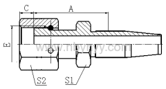 ORFS FEMALE DOUBLE HEXAGON HYDRAULIC HOSE FITTING PIPE