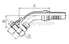 45° ORFS FEMALE HYDRAULIC HOSE FITTING PIPE FITTING COUPLING