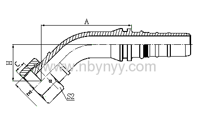 45° ORFS FEMALE HYDRAULIC HOSE FITTING PIPE CONNECTOR