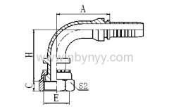 90° ORFS FEMALE HYDRAULIC HOSE FITTING PIPE FITTING