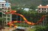 Custom Water Slides, Amusement Park Boomerang Aqua Slide For 2 People