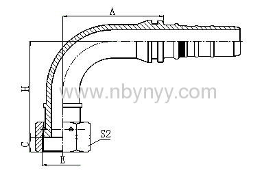 24293-W 90° ORFS FEMALE FLAT SEAT HYDRAULIC HOSE FITTING PIPE FITTING COUPLING