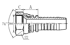 JIC FEMALE 74° CONE HYDRAULIC HOSE FITTING PIPE