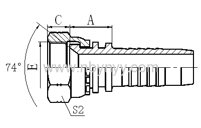 JIC FEMALE 74° CONE HYDRAULIC HOSE FITTING PIPE CONNECTOR