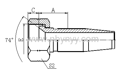 JIC FEMALE 74° CONE HYDRAULIC HOSE FITTING PIPE FITTING COUP