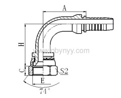 JIC FEMALE 74° CONE HYDRAULIC HOSE FITTING CONNECTOR