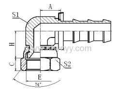 JIC FEMALE HYDRAULIC HOSE FITTING PIPE CONNECTOR