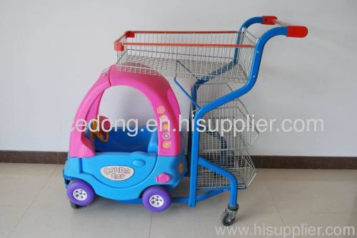 Colourful Child shopping carts / supermarket / grocery funny kids trolley