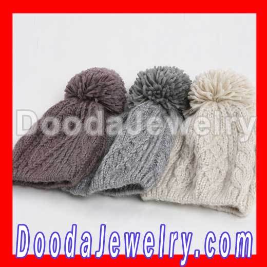 Wholesale Ladies Fashion Winter Knitted Wool Hat Chunky Hats