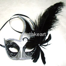 Mardi gras peacock feather masks