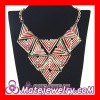 Cool Fashion Large Gold And Red Collar Triangle Bib Statement Necklace