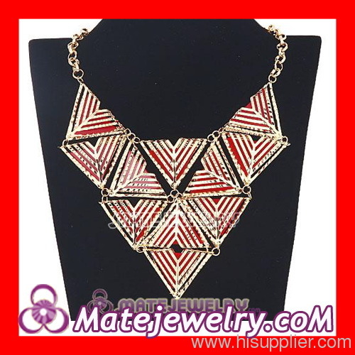 Large Triangle Bib Statement Necklace