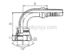 26792/26792W 90°JIC FEMALE 74° CONE SEAT HYDRAULIC HOSE FITTING PIPE FITTING COUPLING