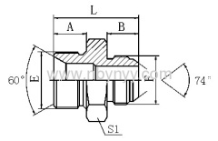 BSP MALE DOUBLE USE HYDRAULIC HOSE FITTING PIPE FITTING