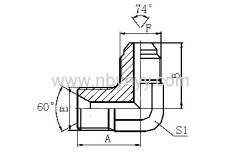 90° ELBOW BSP MALE HYDRAULIC HOSE FITTING PIPE FITTING