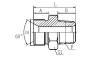 1BN BSP MALE DOUBLE USE FOR 60° CONE SEAT OR BONDED SEAL / NPT MALE HYDRAULIC HOSE FITTING PIPE FITTING COUPLING