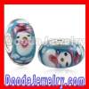 Authentic european Murano Glass Snowman Beads In 925 Silver Core Wholesale