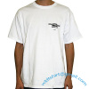 Slim fit 100% cotton white blank short sleeve O neck t shirts for men