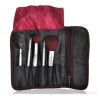 5pcs High Quality Goat Hair Makeup Brush Set with Pouch