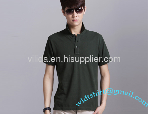 Men polo t shirt with LOGO embroidered, pique cotton