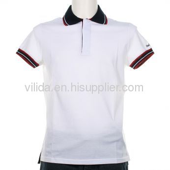 Men's blank 100% cotton polo t shirt with custom printing