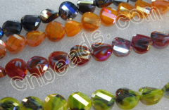 millefiori flower twist flat round crystal beads wholesale from China beads factory