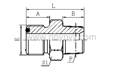 ORFS MALE NPT MALE HYDRAULIC ADAPTER FITTING ELBOW PIPE